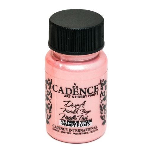 Metalická akrylová barva Cadence Dora Metallic, 50 ml - candy floss, růžová