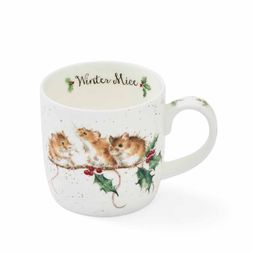 Vánoční porcelánový hrnek Wrendale Designs "Winter Mice", 0,31 l - Myšky