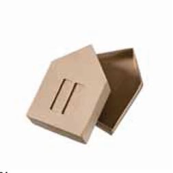 Krabička k dotvoření PappArt - Domeček, 9x5x13,5 cm 