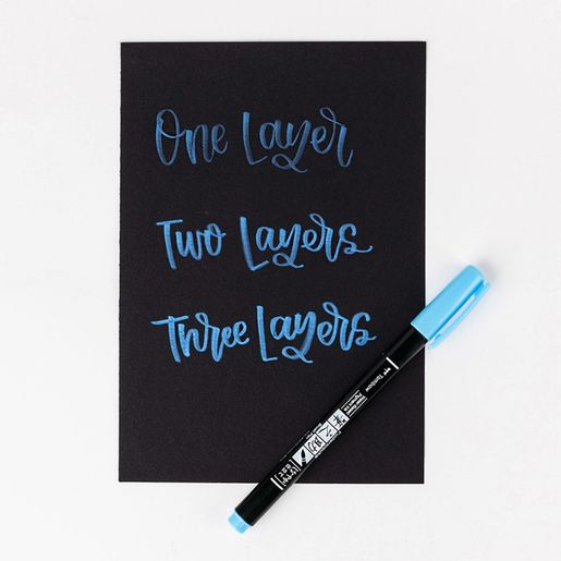 Štětcový fix Tombow Fudenosuke Pastel, měkký hrot - VYBERTE ODSTÍN