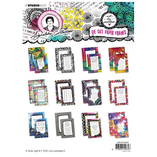 Blok s papírovými výseky Studio Light "Signature Collection", 19x26 cm, 24 l. - Rámečky