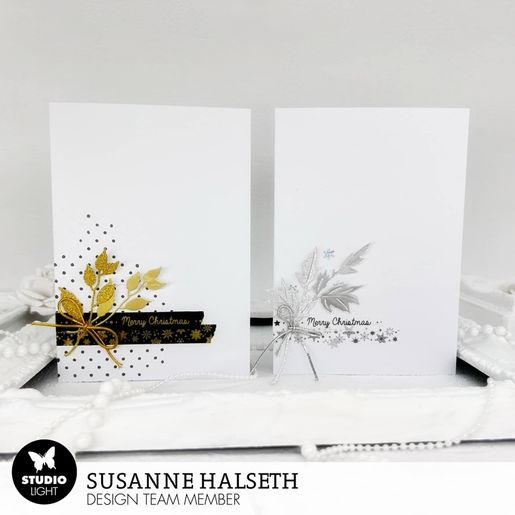 Washi pásky Studio Light, 6 ks - Zlaté Vánoce
