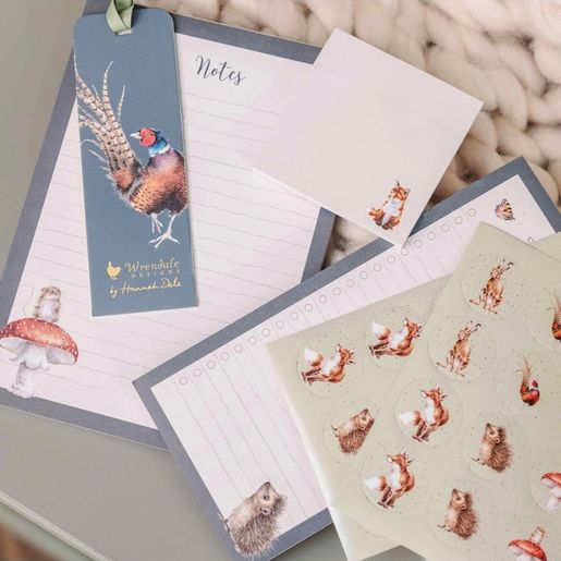 Luxusní dárková sada pro milovníky papíru Wrendale Designs - Lesní zvířata