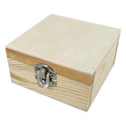 Dřevěná krabička k dozdobení - 7,5x7,5x4 cm