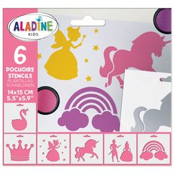 Šablony Aladine, 15x12,5 cm, 6 ks - Princezny