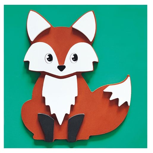 Dřevěný obrázek k dotvoření Aladine - Liška