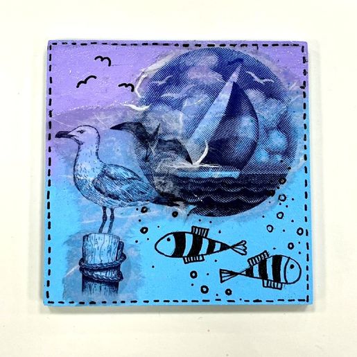 Dřevěný výřez k dekoraci Gomille, 10x10 cm - Čtverec, malý