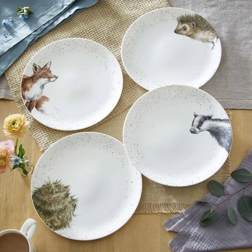 Jídelní porcelánový talíř Wrendale Designs - Sova