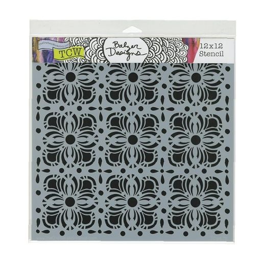 Šablona TCW 12"x12" (30,5x30,5 cm) - Flower Tiles