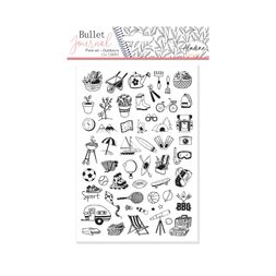 Diářová razítka Aladine Stampo Bullet Journal, 54 ks - Venku