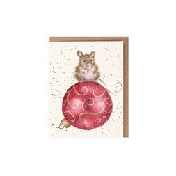 Dárková kartička Wrendale Designs "Christmouse" - Myška, vánoční