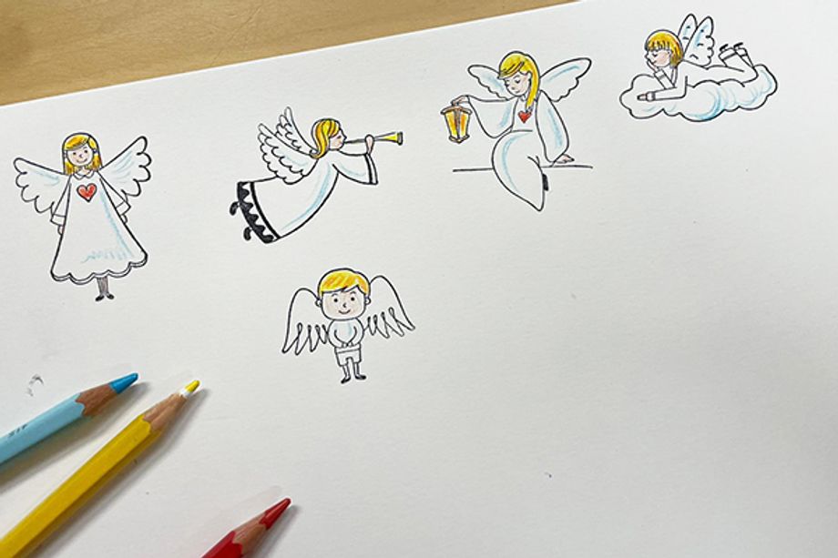 Ledový věnec s andílky