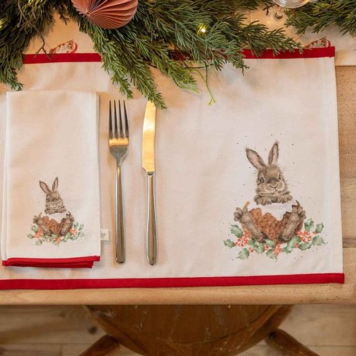 Látkové ubrousky Wrendale Designs "Winter Woodland", 4 ks - Vánoční zvířátka