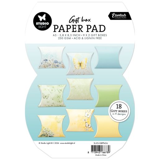 DIY Dárkové krabičky Studio Light, A5, 18 l. - Květy a motýli