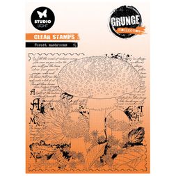 Gelové razítko Studio Light "Grunge", 12,2x12,2 cm - Muchomůrka