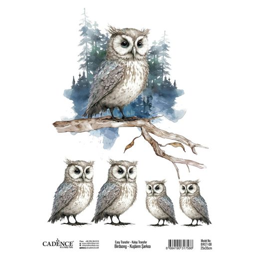 Transferový obrázek Cadence Easy Transfer, 25x35 cm - Sova