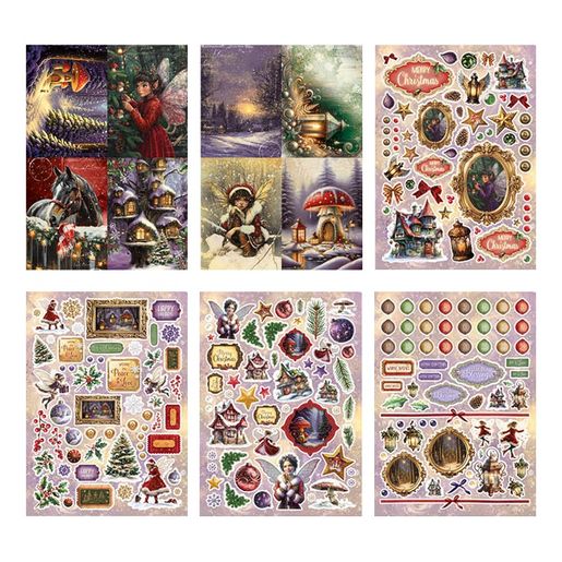 Kreativní blok s výseky Studio Light "Fairy Christmas", A4, 28 l. - Vánoce s vílami