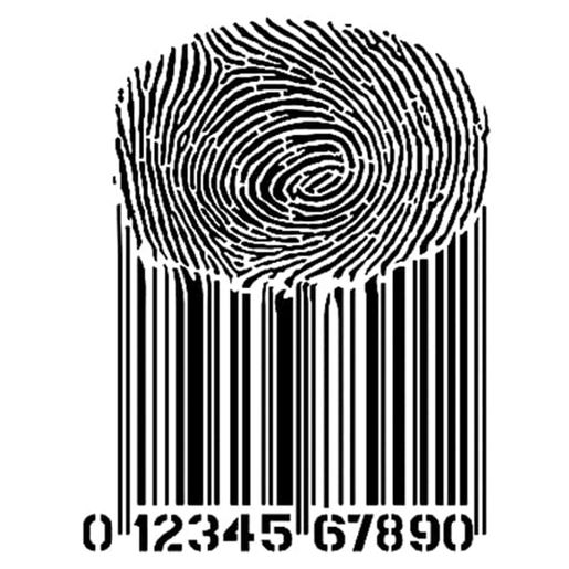 Šablona Cadence, 21x30 cm - Čárový kód