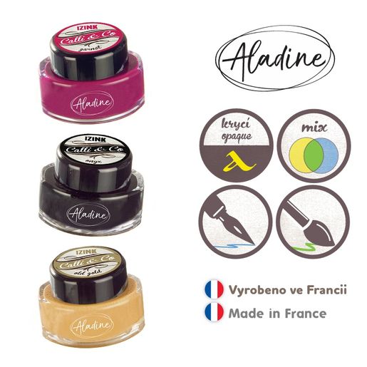 Kaligrafický inkoust Aladine Izink Calli & Co, 15 ml - VYBERTE ODSTÍN