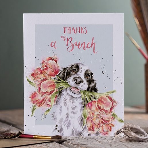 Děkovné přání Wrendale Designs "Thanks a Bunch " - Kokršpaněl