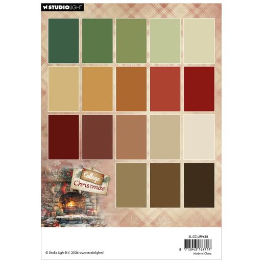 Blok barevných papírů Studio Light "Cottage Christmas", A5, 36 l. - Vánoce na chatě