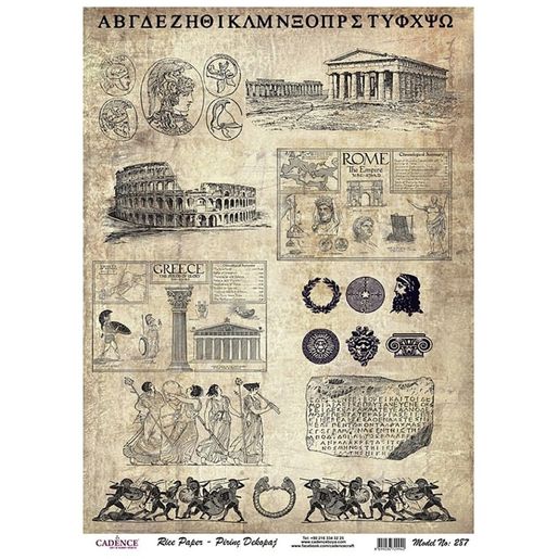 Rýžový papír Cadence - Antický Řím - VYBERTE VELIKOST