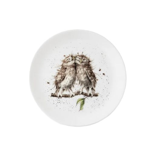 Porcelánový talíř Wrendale Designs - Sovy