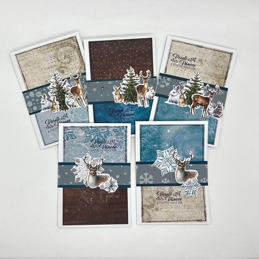 Kreativní blok s výseky Studio Light "Winter Wonderland", A4, 28 l. - Zima se zvířátky