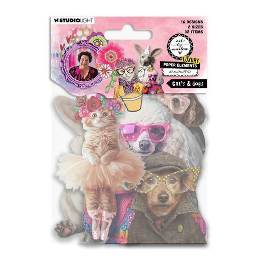Papírové výseky Studio Light "26“, 32 ks - Psi a kočky