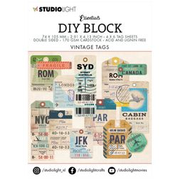 DIY Blok Studio Light, A7, 24 l. - Vintage visačky