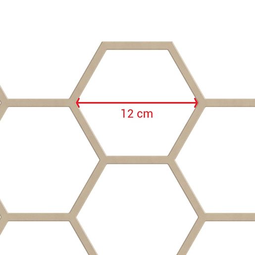 Dřevěný výřez k dekoraci Gomille, 44x29 cm - Hexagony