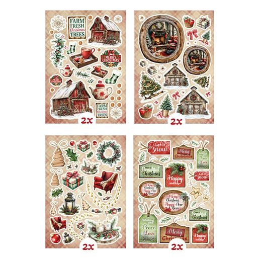 Blok s papírovými výseky Studio Light "Cottage Christmas", A5, 20 l. - Vánoce na chatě