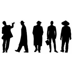 Šablona Cadence Mixed Media, 10x25 cm - Mužské siluety