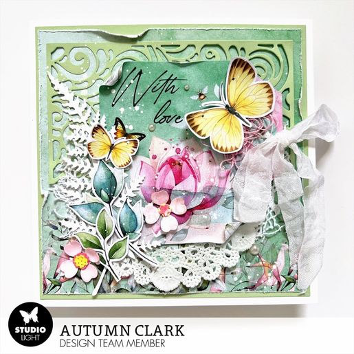 Scrapbooková sada Studio Light "Blooming Butterfly", 30,5x30,5 cm, 12 l.