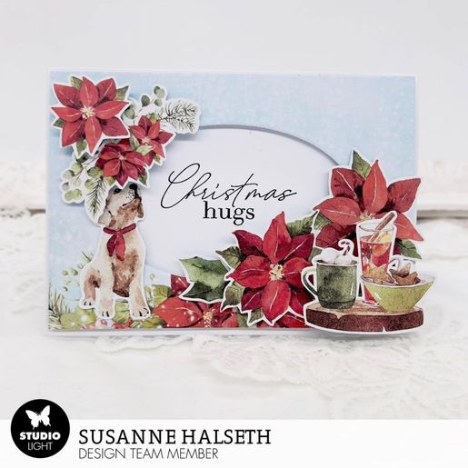 Scrapbooková sada Studio Light, 30,5x30,5 cm, 12 l. - Vánoce se zvířátky