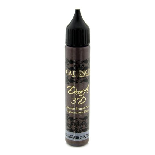 Metalická kontura Cadence Dora 3D, 25 ml - chestnut, kaštanová hnědá