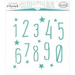 Šablona Aladine, 15x15 cm - Čísla