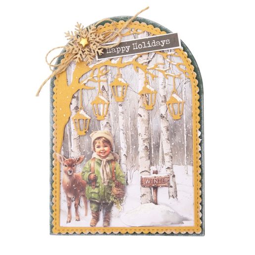 Blok s papírovými výseky Studio Light "Christmas Forest", A5, 20 l. - Vánoční lesík