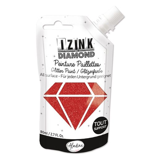 Diamantová barva Aladine Izink Diamond, 80 ml - rouge, červená