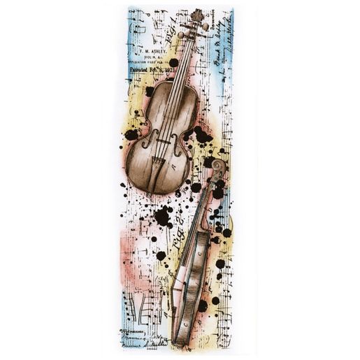 Gelové razítko Studio Light "Grunge", 6,8x20,2 cm - Housle