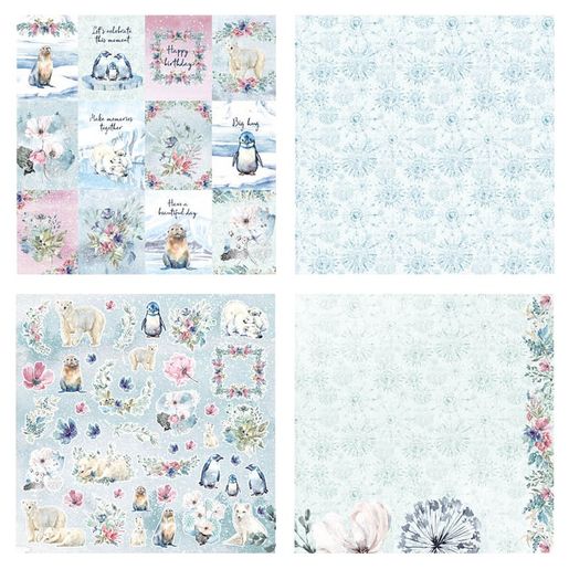 Scrapbookový blok Studio Light "Arctic Winter", 30,5x30,5 cm, 24 l. - Polární zima
