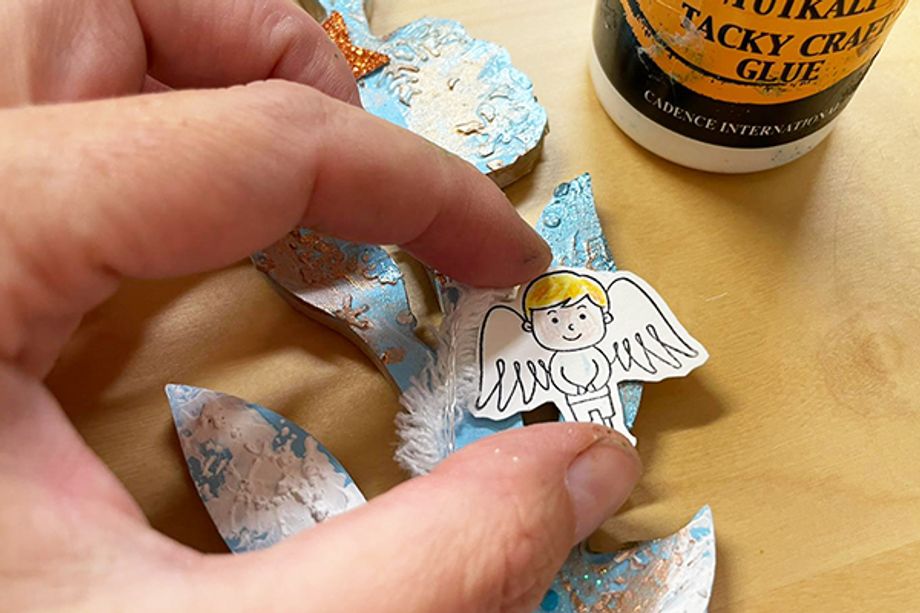 Ledový věnec s andílky