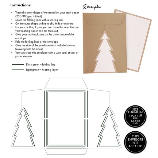 Šablona na obkreslení Studio Light - Stromečková obálka