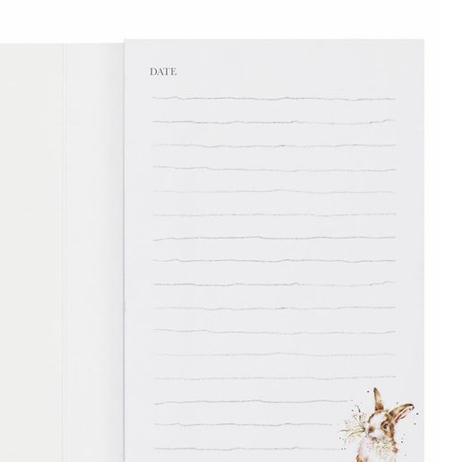 Poznámkový blok Wrendale Designs "All Ears", 140 l., linkovaný  - Králík