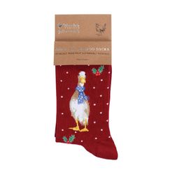 Dámské ponožky Wrendale Designs "Christmas Scarves" - Husa, vánoční
