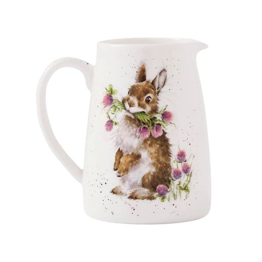 Porcelánový džbán na květiny Wrendale Designs "Head Clover Heels" - Králík