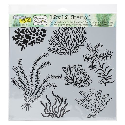 Šablona TCW 12"x12" (30,5x30,5 cm) - Gulf Coast Flora