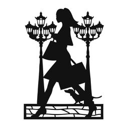 Šablona Cadence, stínová - Dáma a lampy