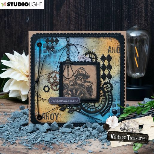 Gelová razítka Studio Light "Vintage Treasures", 10 ks - Námořní motivy