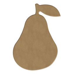Dřevěný výřez k dekoraci Gomille, 9,7x13,6 cm - Hruška